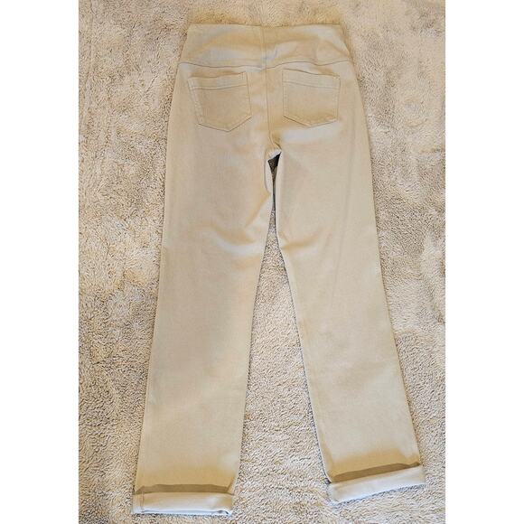 Lysse New York Boyfriend 4X Stretch Tan Denim Jeans Womens Sz S - Picture 5 of 9